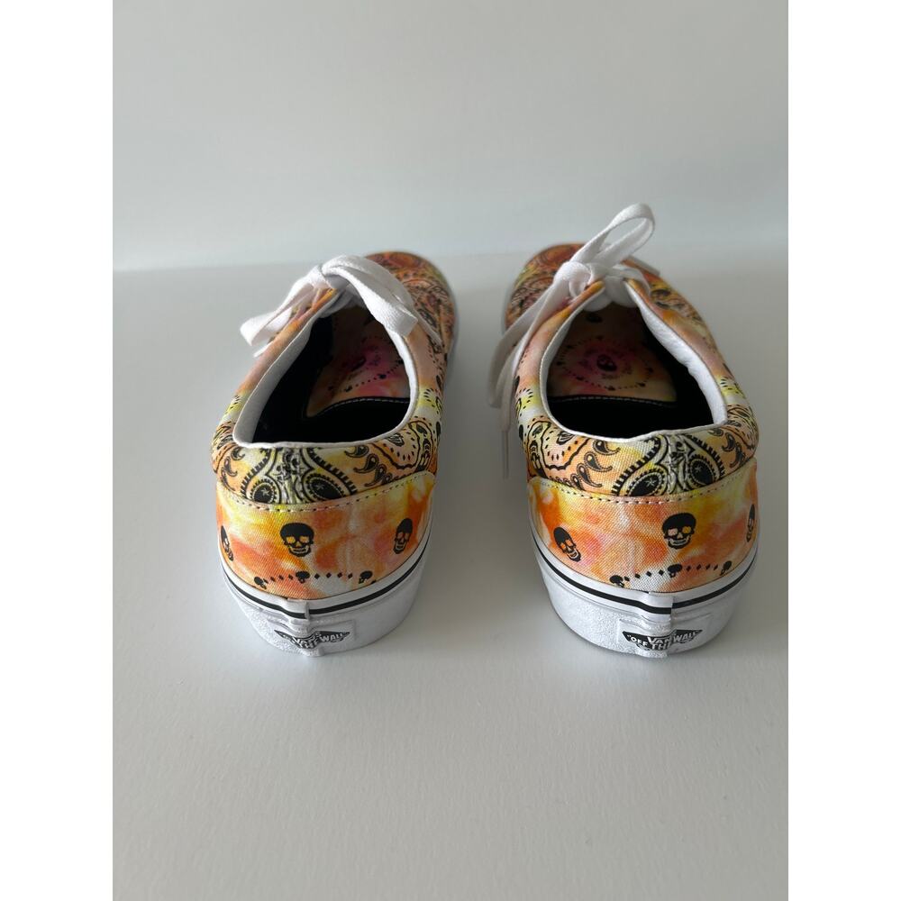 Vans Orange Tie Dye Skull Bandana Sneakers 10 - Picture 5 of 8